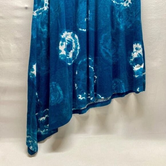 Mudd Asyemetrical Hem Dress Juniors Medium Blue Tie Dye Strapless Halter NWT - Picture 5 of 10